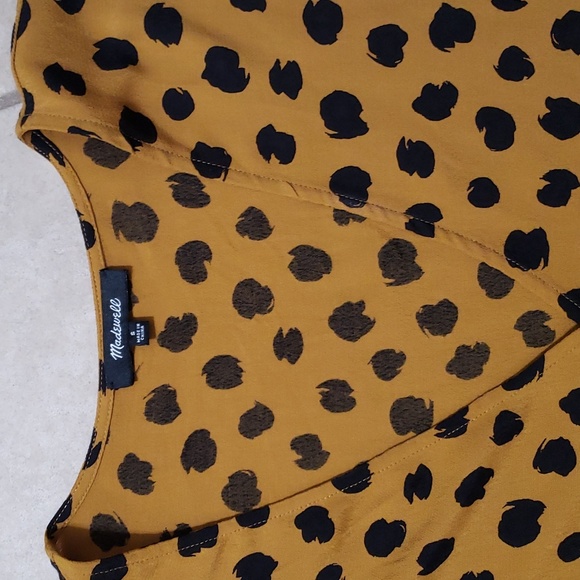 Madewell Sash Tie Cheetah Top- S - Picture 2 of 5